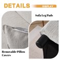 thumbnail image 3 of OMOCCUIT 108" L Shaped Modern Sofa, Convertible Modular Sectional Cloud Couch with Movable Ottoman, Chenille 3-Seat Couches with Deep Seat & Pillow, 3 of 10