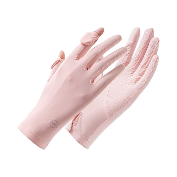 Primavera en Verano de las Mujeres Del Sol Sólido Deportes Ciclismo Al Aire Libre Guantes, Respirable Dedo Completo Par de Protección Uv