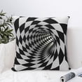 thumbnail image 4 of Wukai 3D Vortex Illusion Premium Polyester Fleece Pillow Covers with Hidden Zipper Closure,Luxuriously Soft and Durable-16"x16", 4 of 7