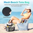 thumbnail image 5 of Mesh Toiletry Bag Storage Bag Handbag Shower Bag Portable College Dorm Portable Shower Bag Dorm Room With 8 Pocket Large Capacity Shower Bag Beach Swimming Gym Home Textile Storage, 5 of 7