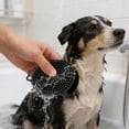 thumbnail image 4 of Dog Bath Brush & Dog Toothbrush | Adjustable Handle Shampoo Brush & Scrubber for Short & Long Haired Dogs & Cats | Effectively Solve Odor & Stain Removal Problems (red.), 4 of 9