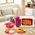 thumbnail image 4 of Children Microwave Oven Toy, Pretend Play Kitchen Appliance, Realistic Cooking Playset With Lights And Sounds Kitchen Toys With Food Accessories, Educational Pretend Cooking Toy, 4 of 6