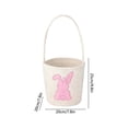 thumbnail image 3 of QuanTara Easter Storage Basket, Woven Cotton Rope Decorative Bin with Bunny Design, Multifunctional Organizer for Toys Eggs Gifts, Home Decor, 9.8x7.9x7.9in, Pink, 3 of 6