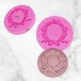 thumbnail image 4 of Wreath Of Flowers With Bow Silicone Mold, 4 of 9