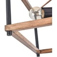 thumbnail image 4 of DENEST Rustic Wood Pendant Light Industrial Chandelier Vintage Edison Ceiling Lighting, 4 of 7