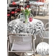 thumbnail image 5 of Outdoor Tablecloth with Umbrella Hole for Patio/Picnic/Party/Camping, Spring Gray Eucalyptus Waterproof Table Cloth Round Cover Washable, Summer Botanical Leaf Country (Dia 54"), 5 of 8