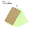 thumbnail image 3 of Unique Bargains 3.5' x 2' Blank Flash Cards with Rings Study Cards Index Cards Note Card Pre Hole Punched, Green 150 Pack, 3 of 5