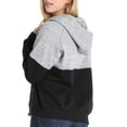 thumbnail image 3 of Doublju Women's Lightweight Color Block Zip Up Hoodie Jacekt with Plus Size, 3 of 5