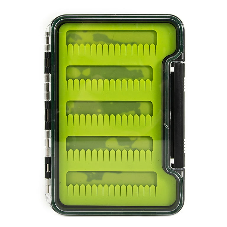 Portable Fishing Tackle Box,Tackle Trays, Transparent Fishing Tackle Storage Organizer Boxes with Insert Function Green Small Striped, Size: One Size
