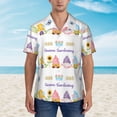 thumbnail image 2 of Fotbe Watercolor Gnome Garden Camisa Hawaiana para Hombre Unisex – Camisa Casual de Verano con Botones de Manga Corta de Algodón y Lino,Small, 2 of 7
