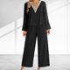 thumbnail image 1 of Conjunto casual de 2 piezas para mujer camisetas acogedoras top y pantalón con cintura elástica traje holgado, 1 of 9