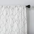 thumbnail image 2 of No. 918 Abstract Geometric Embroidery Semi-Sheer Rod Pocket Curtain Panel, 50" x 96", Gray, 2 of 6