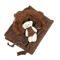 thumbnail image 3 of Juego de 3 accesorios para fotografía de bebés, gorro, manta, juguete, disfraz para recién nacidos, color café, 3 of 14