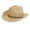 Khaki, variant on yunLCZ Western Cowboy Hat for Men Women Male Vintage Western Cowboy Hat Solid Drawstring Sunscreen Beach Weave Hat for All Seasons