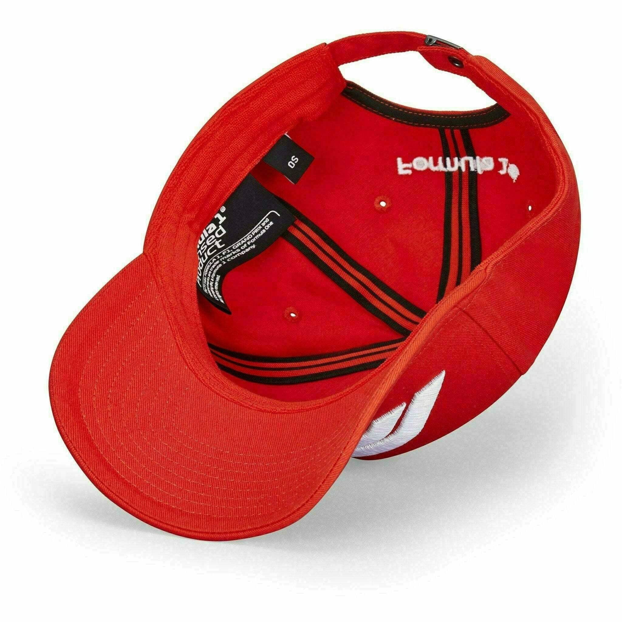 F1 Collection Unisex Large Logo Baseball Black/White/Red Hat