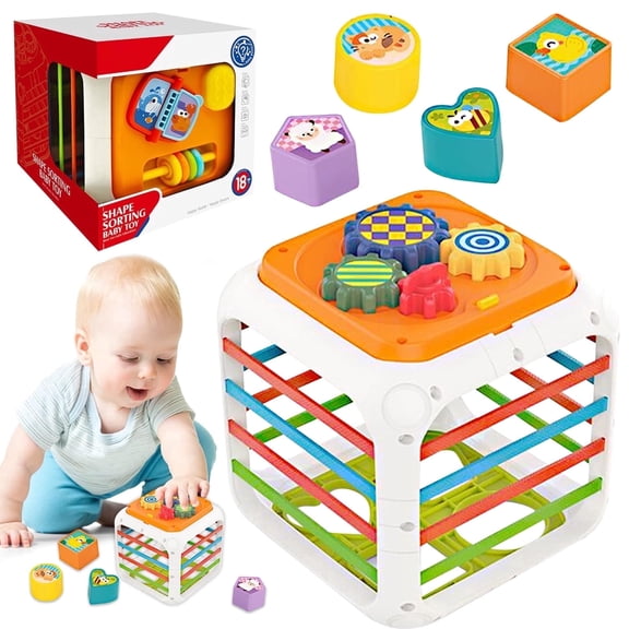 Shape Sorter Toy, Montessori Toys for 1 Year Old, Learning Toys for Toddlers 1-3, Sensory Toys Christmas Birthday Gifts