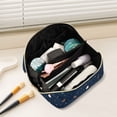 thumbnail image 2 of FORMRS Makeup Bag Travel Cosmetic Organizer for Women Fold Flat Zipper Pouch with Handle, Christmas Whimsy, 2 of 8