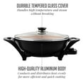 thumbnail image 4 of OVENTE 13 inch Electric Wok, Nonstick Coating Skillet, Tempered Glass Lid, Copper SK3113CO, 4 of 9