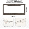 thumbnail image 4 of Coolnut Leopard Print Cheetah Animal License Plate Frames for Women Men 2 Pcs Personalized Car License Plate Holder with Screw Caps, Elliptical Hole, 4 of 7
