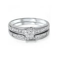 thumbnail image 2 of Princess Cut Diamond Engagement Ring Wedding Ring Set 1ct 14K White Gold, 2 of 3