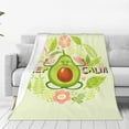 thumbnail image 1 of Balery Avocado Keep Calm Manta de Felpa Suave y Acogedora – Cobija de Franela Aterciopelada para Cama, Lavable y Cálida para Sofá, Mascotas, Transpirable-40"x30", 1 of 7