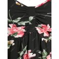 thumbnail image 4 of Camiseta Panel Encaje Estampado Floral Tamaño Plus Rosegal Camisetas tallas grandes, 4 of 5