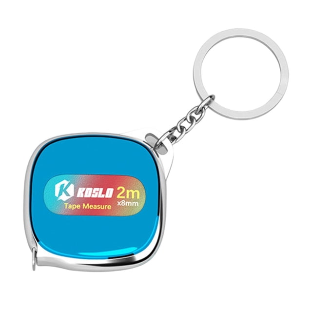 koolsoo Measuring Tape Keyring Versatile Metric Ruler for Body Measuring Body Fabric Blue