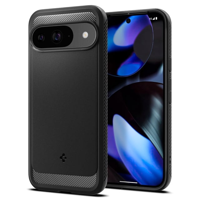 Funda Spigen Rugged Armor para Pixel 9/Pixel 9 Pro (2024), color negro