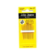 John James Embroidery Ball PoInt Needles Assorted Sizes 3/7