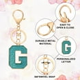 thumbnail image 3 of Uxcell Initial Letter Keychain, A-Z Alphabet Keyring Letter G Metal Key Chain for Women Girls Keys Handbags, Blue, 3 of 7