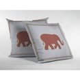 thumbnail image 3 of 16â Orange White Elephant Boho Suede Throw Pillow, 3 of 3
