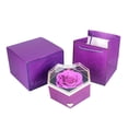 thumbnail image 2 of Caja de joyería, anillos, pendientes, caja de almacenamiento de collares, jabón portátil, caja de joyería con flor de rosa, contenedor, caja de regalo Púrpura, 2 of 10