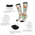 thumbnail image 6 of Daiia Sports Socks Mushroom and Frogs Printed Novelty Crew Socks for Men Women Knee High Socks Cotton Socks Soft & Breathable Support Unisex Socks, 6 of 9