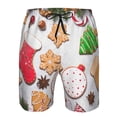 thumbnail image 3 of Honeii Shorts Décontractés pour Hommes Imprimé Biscuits de Noël avec Cordon de Serrage, Trunks de Bain Séchage Rapide Shorts de Plage-Moyen, 3 of 6