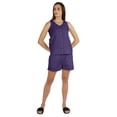 thumbnail image 5 of Bimba Solid 2 Pcs Nightwear Set For Women Sleeveless Shirt & Short Sleepwear, 5 of 6