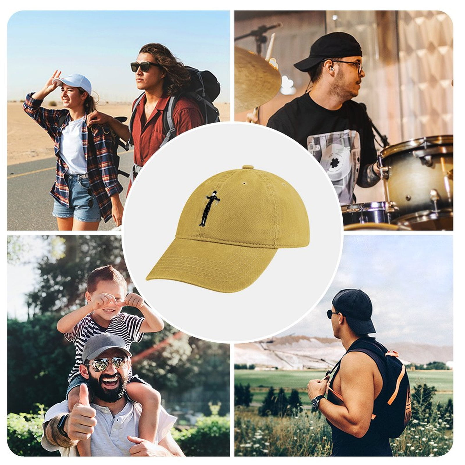 Edward Scissorhands Funky Sand Colour Baseball Cap for Men