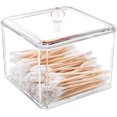 thumbnail image 3 of Cotton Swab Box, Transparent Acrylic Cotton Swab Box, Cotton Swab Jewelry Storage Box, Cosmetic Makeup Storage Organizer Container with Lid, 3 of 4