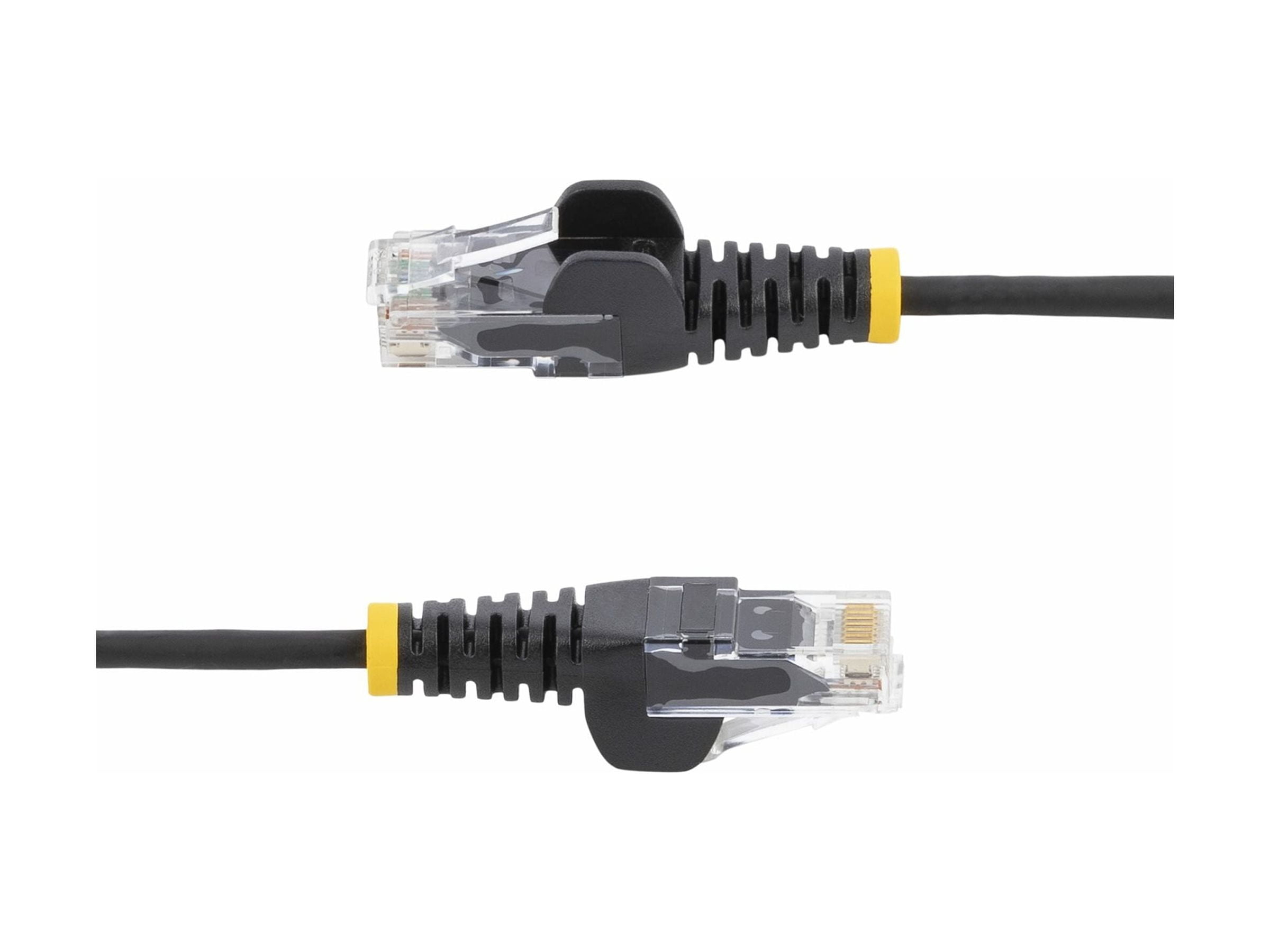 StarTech 25ft Black Slim CAT6 Ethernet Cable, Snagless RJ45, LSZH, 28AWG Pure Bare Copper, Slim Network Patch Cable/Cord