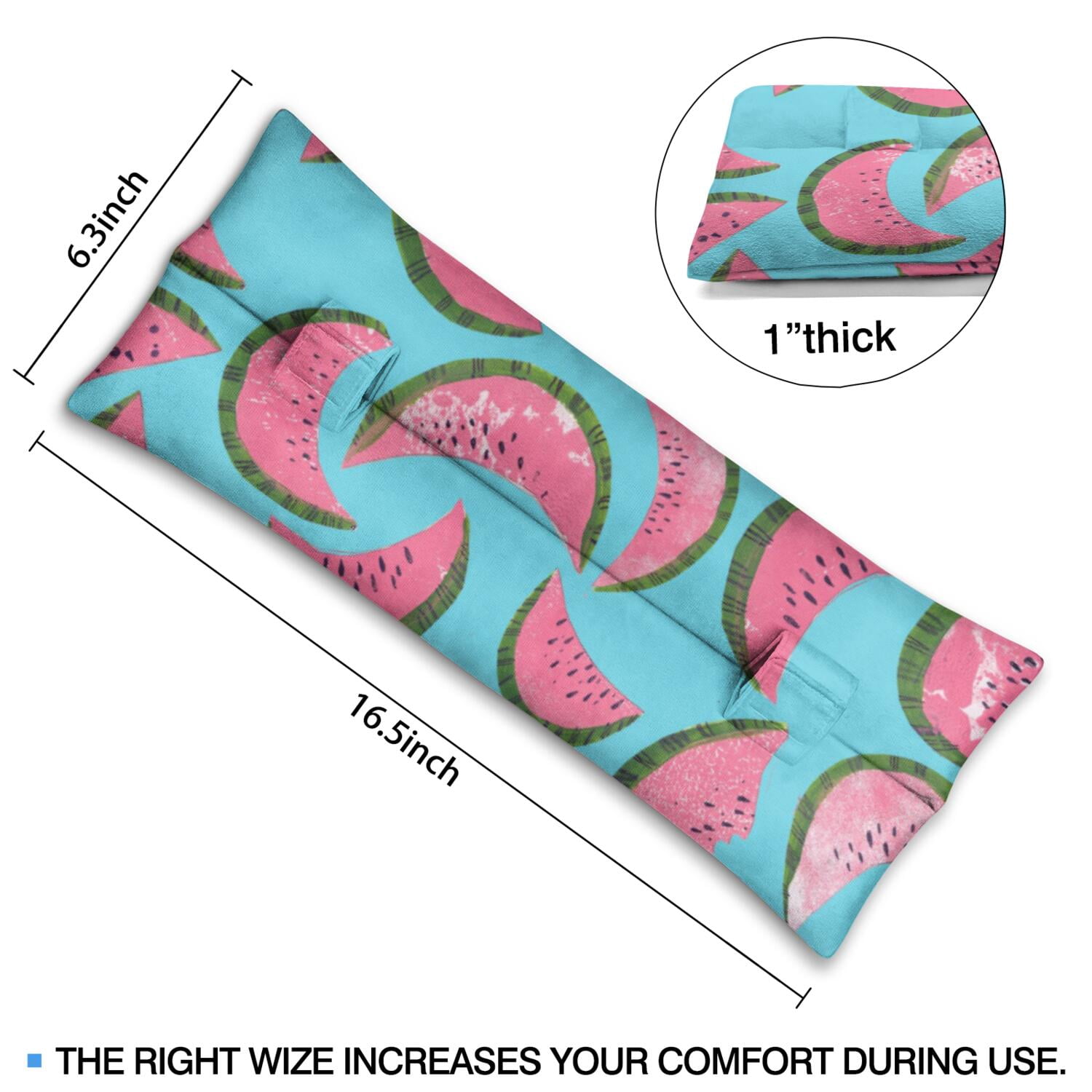 Fresh Watermelon Aesthetic Mastectomy Cushion - Universal Fit Seatbelt Pillow for Breast Surgery Recovery