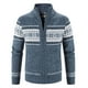thumbnail image 2 of ICHUANYI Liquidación Abrigo de suéter para Hombre más suéter de Punto Suelto de Terciopelo Cárdigan Estampado Informal ICHUANYI WER202308254611, 2 of 8