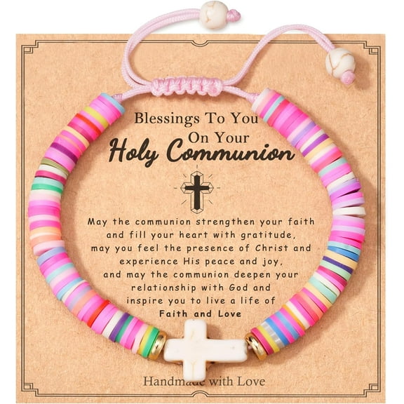 Cross Bracelet for Girls - First Communion, Baptism, Confirmation Gifts for Girl, Pearl Jewelry for Your Little Girls