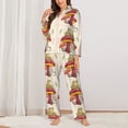 thumbnail image 2 of Fotbe Frog Sitting On Mushroom Conjunto de Pijama de Manga Larga para Mujer con Estampado, Ropa de Dormir de 2 Piezas, Conjunto de Casa Suave y Cómodo con Bolsillos-XX-Large, 2 of 7