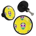 thumbnail image 2 of 4 Pcs Skull Knobs for Kitchen Cabinet Cupboard Dresser Bookcase Drawer Pulls Handles Round Home Decor, 2 of 5