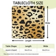thumbnail image 2 of Gold and Black Of Leopard Print Square Fitted Tablecloth with Elastic Edge,Square Table Cover,Washable Elastic Table Cover for Home Kitchen Party Decor 36"x36", 2 of 6