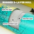 thumbnail image 4 of Outsunny 12'6"x37" Inflatable Paddle Board for Adults, Yellow and Grey, 4 of 10