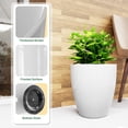 thumbnail image 6 of Plant Pots Set of 2 Pack,10 Inch Plant Pot for Indoor,Planter with Drainage Hole,Flower Pots Modern Round Planters for Outdoor Garden Home,White, 6 of 7