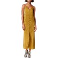 thumbnail image 1 of JOA Vestido sin mangas con botones para mujer, verde, grande, 1 of 1