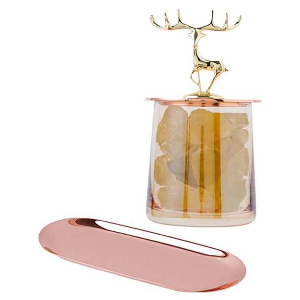 Difusor de aceite esencial terapia de cristal cubierta Amarillo Zulema difusor de piedra aromática