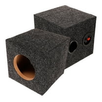 UPOUART 1 Pair Car Speaker Cabinet Box Black Wood Foam DIY Accessory
