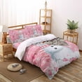 thumbnail image 3 of Christmas Pink Snowman Twin Size Comforter Set, Xmas Balls Snowflake Soft Bedding for All Seasons, 4 Pcs Bed Set with 1 Comforter (68"x86") ,1Sheet(66"x116"), 2 Pillowcases (19"x29"), 3 of 7